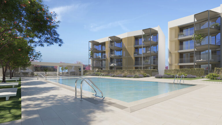 Exclusive new-build apartments with communal pool, close to the beach in Palmanova
