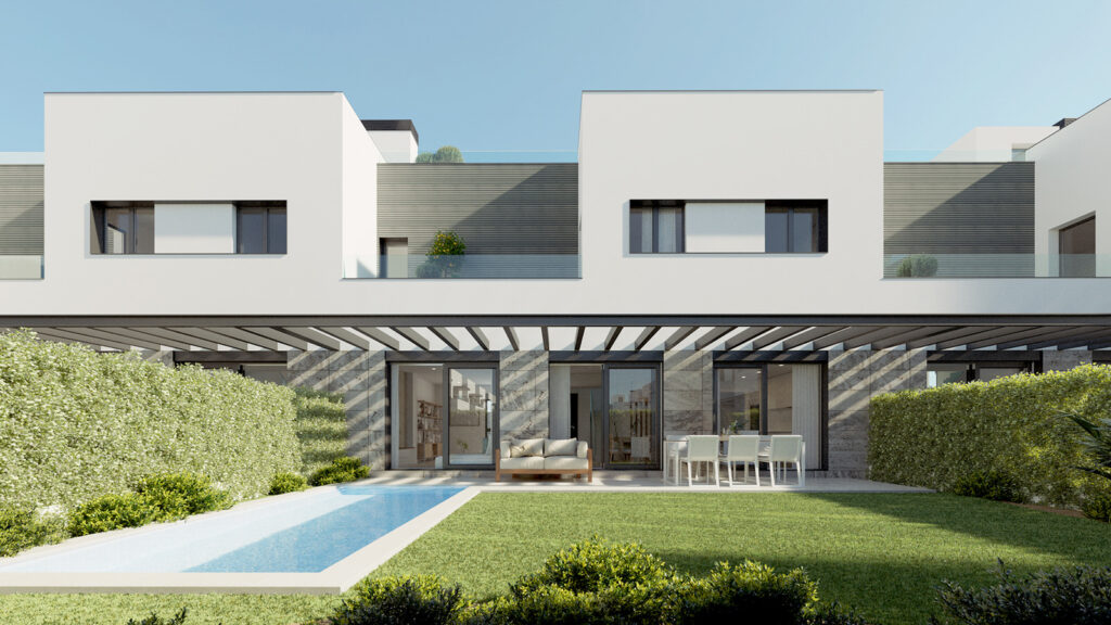 Neubaureihenhäuser mit privatem Pool in Strandnähe an der Playa de Palma, Ref. 7091 (15)