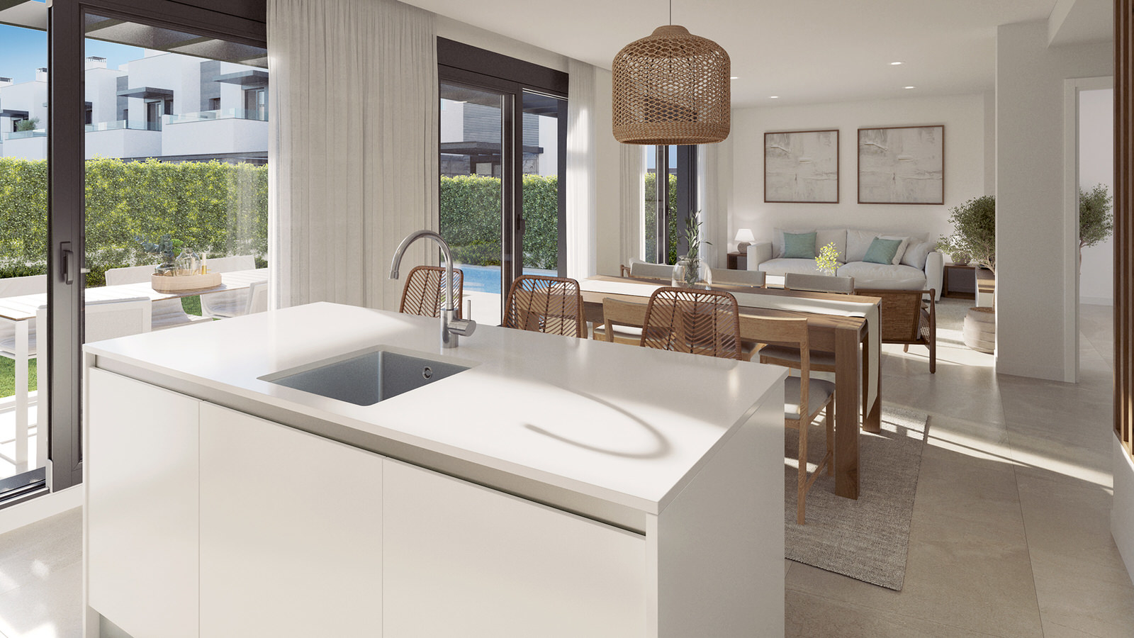 Neubaureihenhäuser mit privatem Pool in Strandnähe an der Playa de Palma, Ref. 7091 (10)