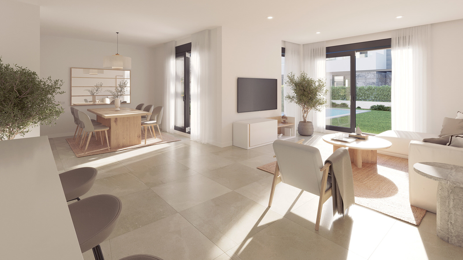 Neubaureihenhäuser mit privatem Pool in Strandnähe an der Playa de Palma, Ref. 7091 (3)