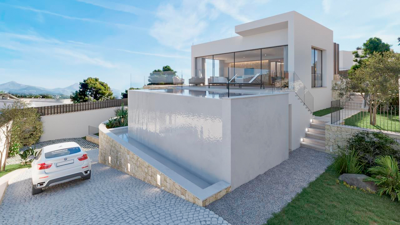 Modern, light-flooded luxury villa with sea views and pool in a quiet location in Nova Santa Ponsa (10)