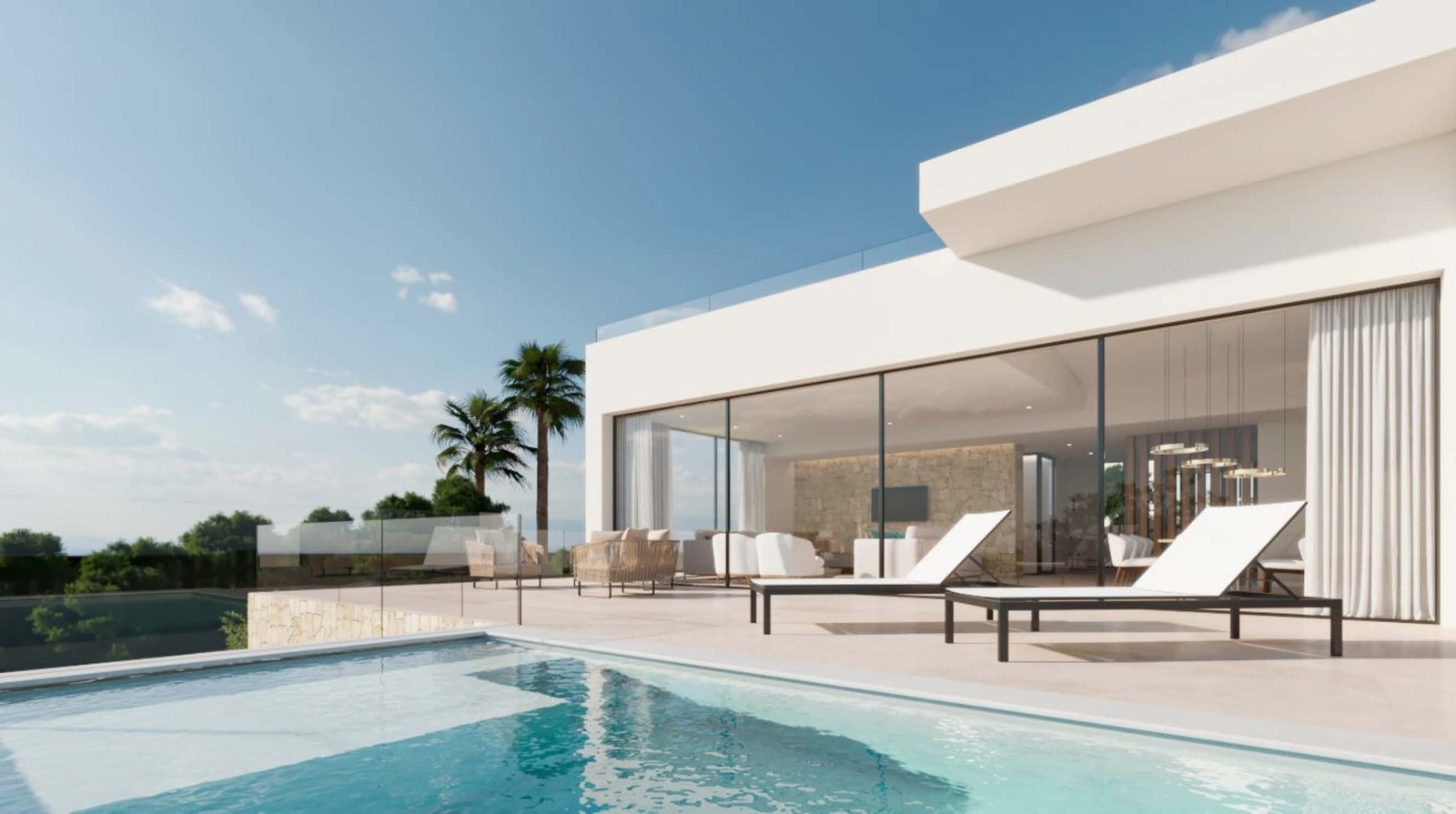 Modern, light-flooded luxury villa with sea views and pool in a quiet location in Nova Santa Ponsa (7)