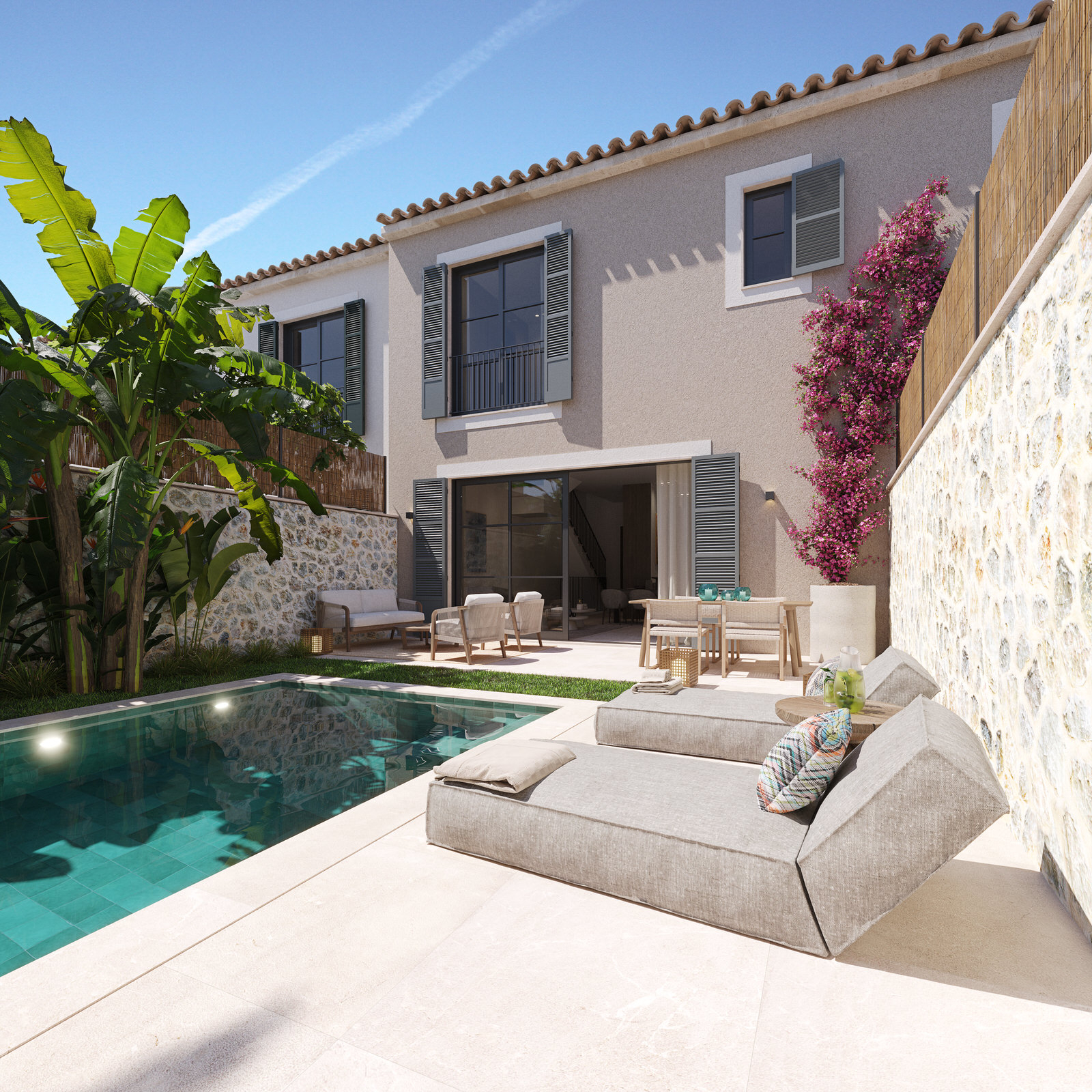 Modern townhouses with private pools in central Palma de Mallorca (2)