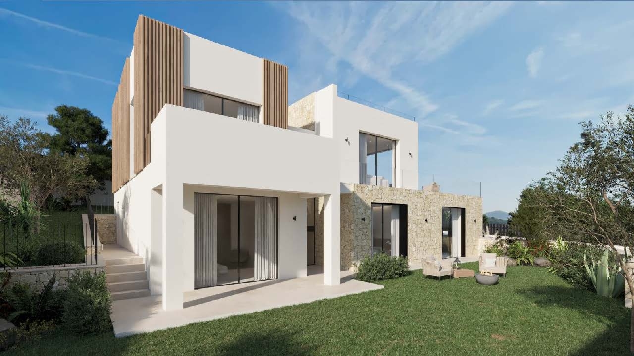 Modern, light-flooded luxury villa with sea views and pool in a quiet location in Nova Santa Ponsa (6)